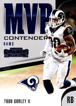 Todd Gurley II Los Angeles Rams 2018 Panini Contenders NFL MVP Contenders #MVP-22